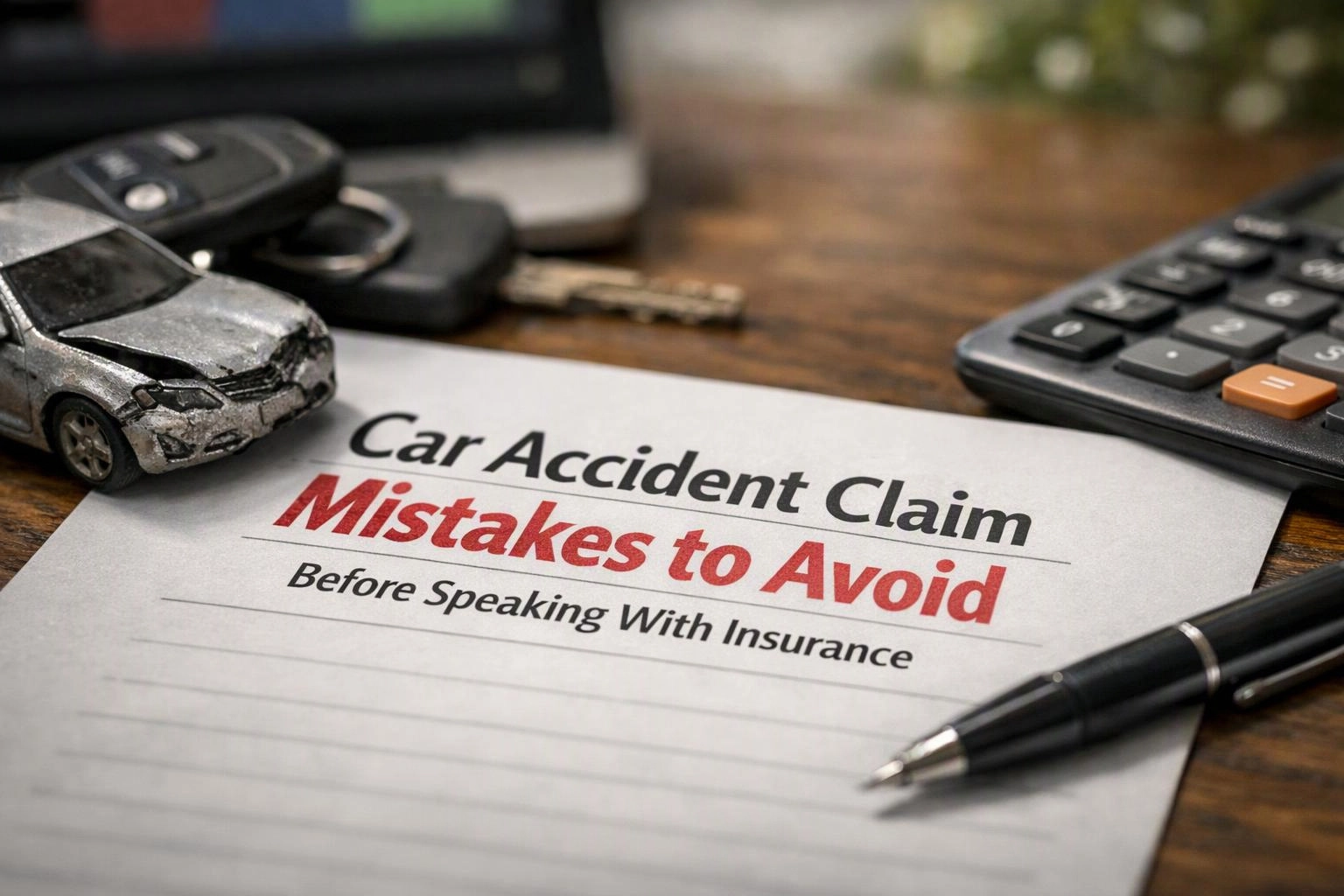 Car Accident Claim Mistakes to Avoid Before Speaking With Insurance