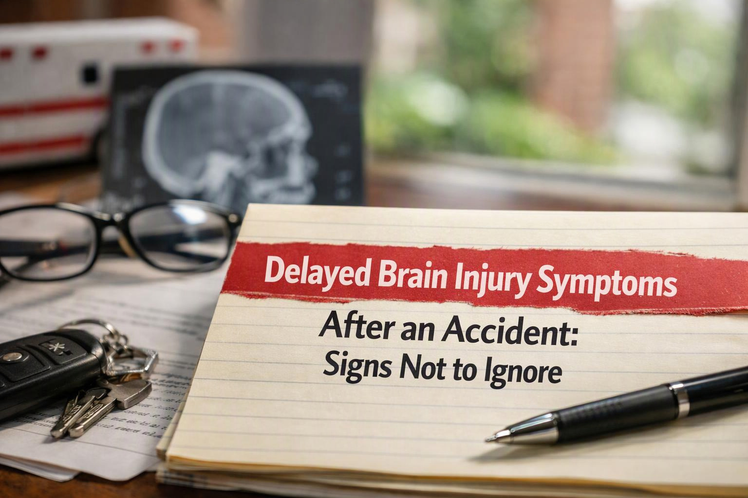delayed brain injury symptoms after an accident
