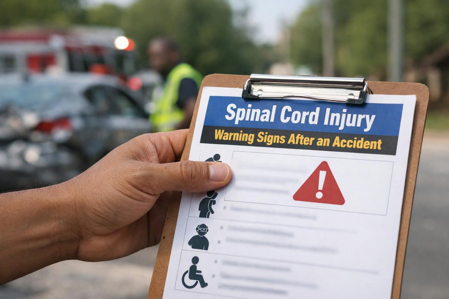 spinal cord injury symptoms after an accident