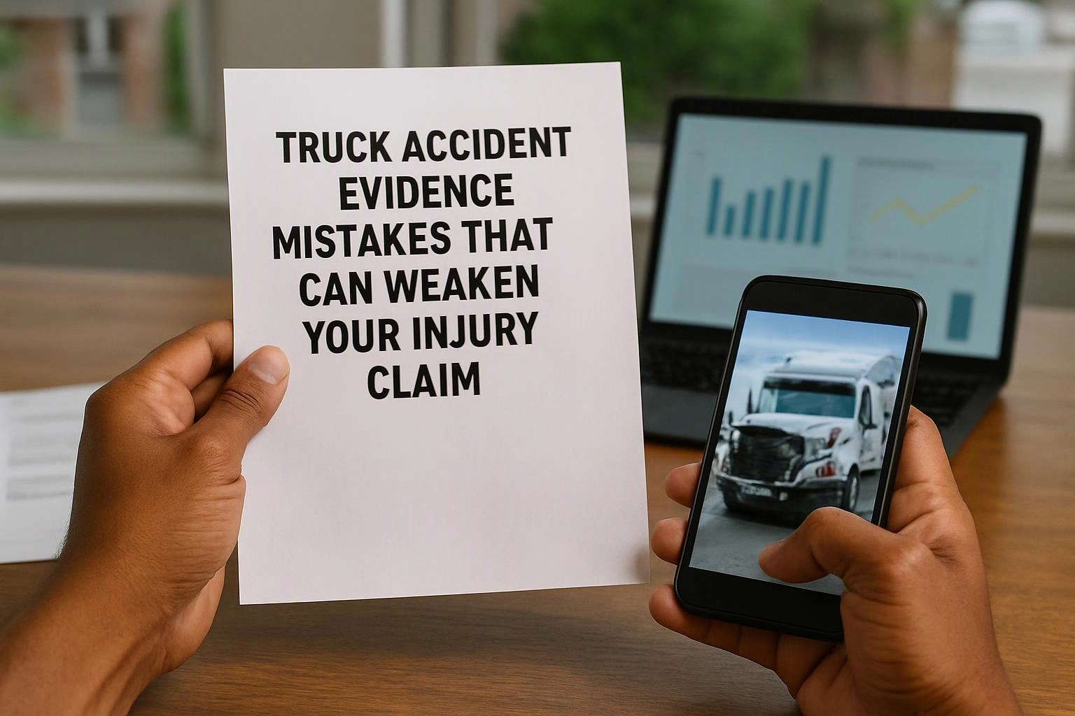 Truck Accident Evidence Mistakes That Can Weaken Your Injury Claim